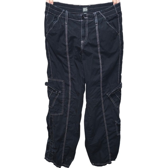 BDG Urban Outfitters Other - BDG Urban Outfitters Black Cargo Pants Contrast Stitch Wide Leg Y2K Mens Medium